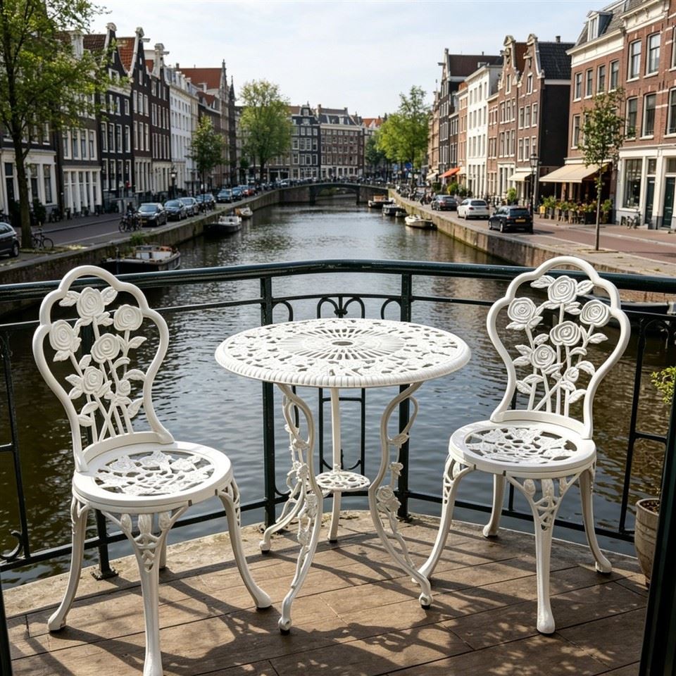 White Wrought Iron Table And Chairs high quality