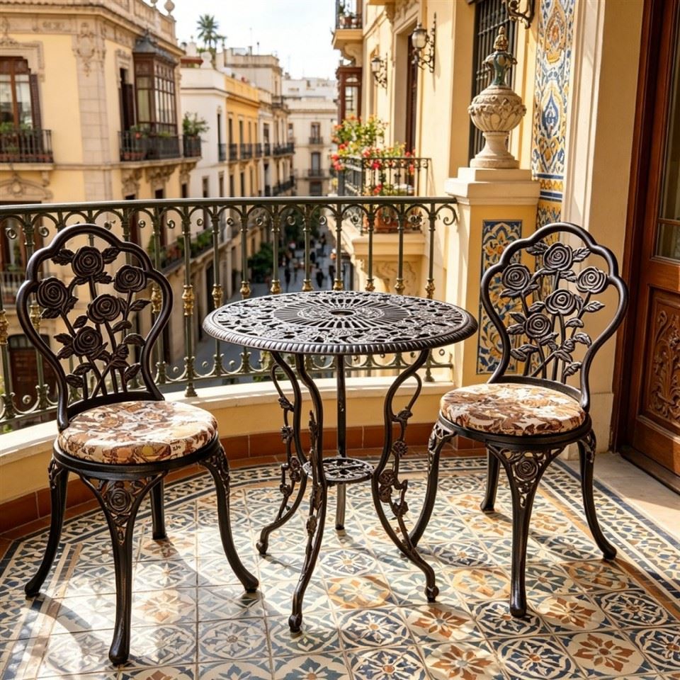 White Wrought Iron Table And Chairs factory